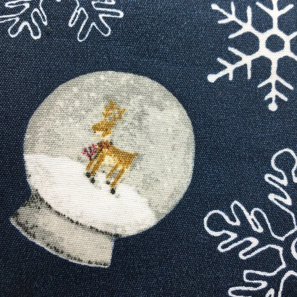 Rae Dunn Christmas LET IT SNOW Sheet Set Snowflakes Reindeer Snowman Snow Globes